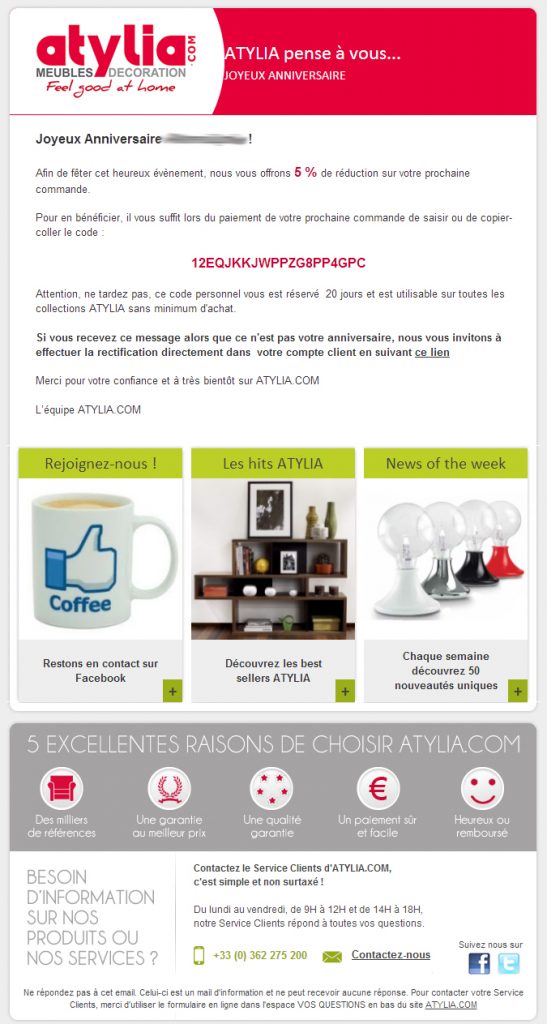 7 exemples d’emails « Anniversaire » pour fidéliser ses clients